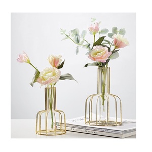 Hot Selling Matte Solid Brass <b>Vases</b> Designed Modern Metal <b>Gold</b> Flower <b>Vase</b> for Hotel Rooms and Other Centerpiece Displays - Product Image 5
