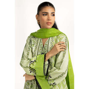 Traje de Satén Estampado con Lurex Jacquard de 3 Piezas IUSTKSD-1356 - Product Image 4