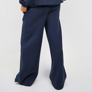 กางเกงขาบานเอวสูงสำหรับผู้หญิงกางเกงโยคะขาบานเอวสูงผ้าโพลีเอสเตอร์ออกแบบโลโก้ได้ตามต้องการ - Product Image 5