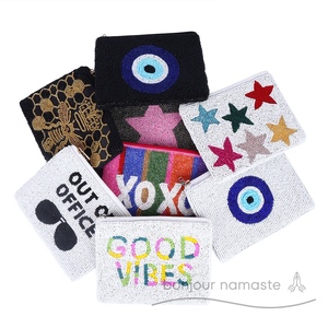 Borsellino in rilievo fatto a mano bohémien con chiusura a cerniera regalo personalizzato alla moda | Soldi divertenti - Product Image 1
