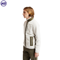 Veste en polaire sherpa fine de haute qualité pour homme, col montant, poches avant, coupe-vent, respirante, écologique, séchage rapide pour l'hiver