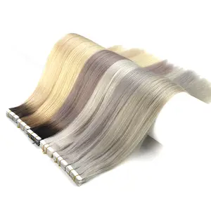Fasci di capelli colorati dritti in osso fasci di capelli di trama di capelli vergini grezzi a doppia estrazione all'ingrosso trama Genius