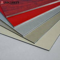 Panneau composite en aluminium (ACP) 2mm 3mm 4mm, revêtement PVDF PE, ignifuge, pour revêtement mural et décoration de façade d'hôtel