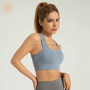 2025 High Quality Four-Way <b>Stretch</b> Backless Halter Yoga <b>Bras</b> Outdoor Lightweight Gym Wear Quick Dry Wicking Sleeveless Skinny - Product Image 1