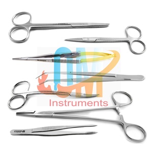 Ensemble de ciseaux et de pinces de microchirurgie, instruments chirurgicaux médicaux, dentaires et vétérinaires, acier inoxydable allemand - Product Image 1