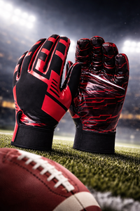 Guantes de Receptor de Fútbol Americano con Palma de Agarre Mejorado para Partidos y Prácticas, Duraderos, Suministro Personalizado para Equipos - Product Image 2