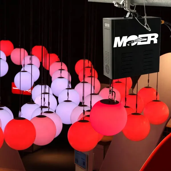 إضاءة مسرح LED DMX حركي على شكل كرة رافعة