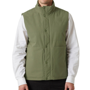 เสื้อแขนกุดอบอุ่นสำหรับฤดูหนาวเสื้อแจ็กเก็ตผู้ชายแบบมีฟองน้ำหนากันน้ำมีซิป - Product Image 3