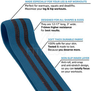 Bandas de Resistencia de Tela de Poliéster de Alta Resistencia, Antideslizantes, Duraderas, para Yoga, Ejercicio Físico, Adelgazamiento Corporal - Product Image 2