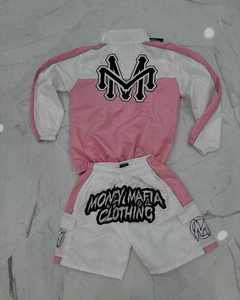 ชุดวอร์มผ้าไนลอน2ชิ้นสำหรับผู้ชายชุดวอร์มสีบล็อกแบบมีซิปสะท้อนแสง - Product Image 6