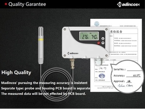 Madincos mth800 treo tường kỹ thuật số nhiệt độ độ ẩm Transmitter cảm biến từ xa 2m không thấm nước chì Cáp ABS probe OEM - Product Image 6