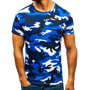 2025 New Arrival High Quality 100% Cotton Camouflage T-Shirt <b>Men's</b> Oversized <b>Cropped</b> Boxy <b>Top</b> Screen Printing <b>Men's</b> Camo T-Shirt - Product Image 6