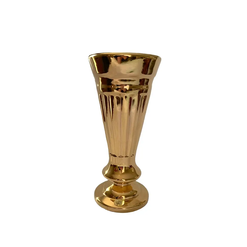 真ちゅう仕上げの槌で打たれた花瓶シートアルミニウム製家の装飾花瓶金属花瓶