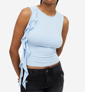 Débardeur et brassière de sport ultra-fins pour femmes, confortable, rembourré, sans couture, avec logo sur le devant - Product Image 1