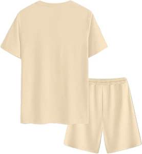 ชุดเซ็ตเสื้อยืดและกางเกงขาสั้นลำลองสำหรับผู้ชายฤดูร้อน ระบายอากาศได้ดี น้ำหนักเบา กันลม ไซส์ใหญ่ 2 ชิ้น - Product Image 2