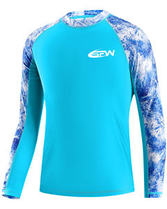 ผ้าแรชการ์ดสำหรับผู้ชายแบบหนา50 + ยาวหรือแขนสั้นสไตล์รัดรูปผ้ายืดสำหรับชายหาดว่ายน้ำตกปลา - Product Image 6