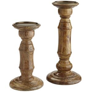 Portavelas de Madera con Acabado Natural para Decoración del Hogar y Estilo de Escritorio de Oficina - Product Image 3