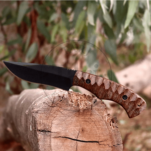 มีดล่าสัตว์เหล็กกล้าคาร์บอนสูงแบบกำหนดเอง พร้อมซองหนัง สำหรับการตั้งแคมป์ เดินป่า และกิจกรรมกลางแจ้ง ทนทานสูง ผลิตโดย TARJ ENTERPRISES - Product Image 5