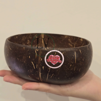 Prix pas cher 100% Naturel Grand Jumbo Petit Acai Coquille De Noix De Coco Bols Ensemble Logo Gravé Personnalisé Bol De Noix De Coco Du Vietnam