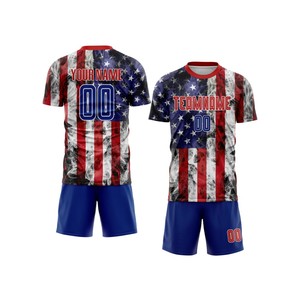 Custom Sublimation <b>Soccer</b> Uniforms Lightweight Breathable Quick Dry Summer Short Sleeve Logo Printing Full Customization Factory - Product Image 3