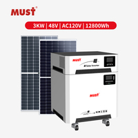Système solaire complet hors réseau MUST 5000W, 3KW, 4KW, 5KW, tout-en-un, panneaux solaires, système énergétique, prix pour l'électricité domestique