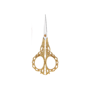 Ciseaux de broderie vintage LIVER FORT INDUSTRIES en acier inoxydable doré de haute qualité avec poignée ergonomique, tranchants pour le bricolage et l'artisanat – Grande vente - Product Image 3