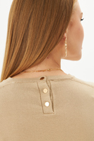 Suéter de cuello redondo para mujer Old Money, Jersey de punto para otoño e invierno, patrón transpirable e informal decorado