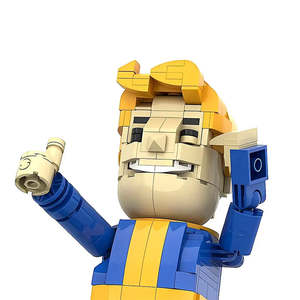 Vault Boy Fallout Figurine <b>Building</b> Set Plastic Construction <b>Toy</b> Cartoon Educational Block Set for DIY for Nostalgic Fallout - Product Image 3