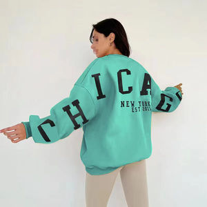 Sudaderas con Capucha de Felpa Sólida Casual al por Mayor para Mujer, Sudaderas Personalizadas al por Mayor con Estampado de Logotipo Simple, Talla Grande - Product Image 2