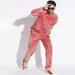 Survêtements en molleton légers personnalisables OEM, taille XL, avec bas de survêtement en coton uni à taille élastique, imprimé logo, pour l'hiver et les activités sportives - Product Image 4