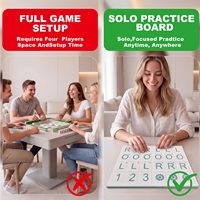 Planche d'entraînement Mahjong imprimée en 3D pour l'auto-apprentissage avec guide RLO Charleston, aide à l'apprentissage à 24 emplacements pour la maîtrise de 26 nouveaux modèles de cartes