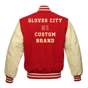 Chaqueta universitaria de béisbol de gran tamaño personalizable, bordado frontal de Europa/EE. UU., talla de invierno, guantes personalizables para hombre con letras - Product Image 3
