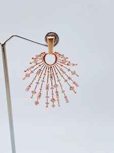 ต่างหูทรงบาแกตต์สีเงินสเตอร์ลิงทำด้วยมือดีไซน์หรูหราเครื่องประดับคริสตัลหรูหราต่างหูแฟชั่น - Product Image 4