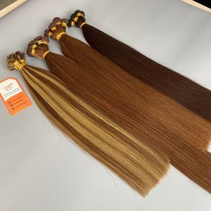 Extensiones de Cabello Tejidas a Mano de Color Personalizado, Lisas, Súper Dobles, de Alta Calidad, Precio al por Mayor - Product Image 1