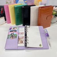A5 A6 A7 Binder Wallet Cash Enveloppes PU Leather Budget Binder Crocodile Pattern Notebook Cover