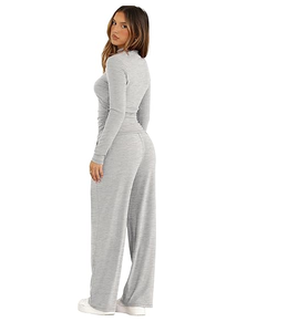 Conjuntos Deportivos para Mujer de 2 Piezas, Top de Manga Larga sin Costuras, Leggings con Efecto Push-Up Oculto, Ropa de Gimnasio - Product Image 3