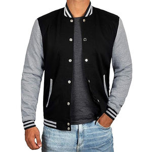 OEM Manufacturer High Quality Men's Baseball Letterman Varsity Jacket Custom Embroidery Leather CollegeBaseballjacket for men - Product Image 5
