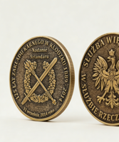 Moneda Conmemorativa del Aniversario de la Prisión de Klodzko |   Emblema del Servicio Penitenciario Polaco, Águila en Aleación de Zinc, Bronce Antiguo Tradicional