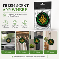Désodorisant de voiture en carton personnalisé, rond, 5 étoiles, longue durée, à la menthe, au pin et aux senteurs océaniques, avec support miroir, Bath and Body Works