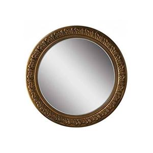 Wholesale Brown Color Round Shape <b>Wall</b> <b>Mirror</b> Home <b>Decorative</b> Metal Frame <b>Decorative</b> <b>Wall</b> <b>Mirror</b> for Home Hotel - Product Image 1