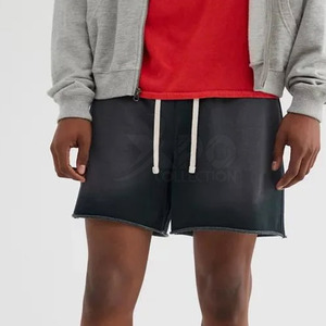 Short en jean délavé sur mesure High Street couleur unie nouveau style pour une utilisation en salle de sport fabriqué au Pakistan - Product Image 5