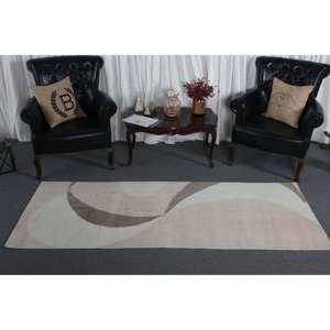 Moderno Beige Marrón 9x12 Alfombra de lana Turco 3x7 Tejido plano Jacquard Patchwork Diseño para entrada Pasillo Rectángulo Espacio Látex - Product Image 3
