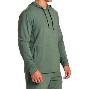 Venta al por mayor personalizado liso pulóver Sudadera con capucha sudaderas con capucha en blanco con bolsillos con cremallera en el lado de algodón Spandex sudaderas con capucha para hombres - Product Image 3