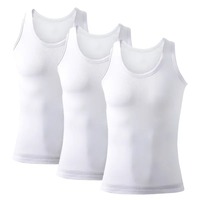 Débardeurs décontractés pour hommes, respirants, sans manches, col rond, anti-transpiration, coupe ajustée, personnalisables, polyester/coton, toutes saisons