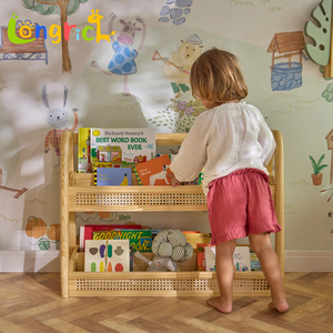 Estantería de Madera para Niños, 2 Niveles, Estilo Montessori, Multifuncional, Moderna, para Guardar Juguetes, para Niños Pequeños, Cuarto de Juegos - Product Image 4