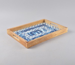 Artisanat Rectangulaire Forme Os Incrustation Plateau Maison Plateau Décoratif pour Table Basse Motif Unique Essayez Os Artisanat - Product Image 2