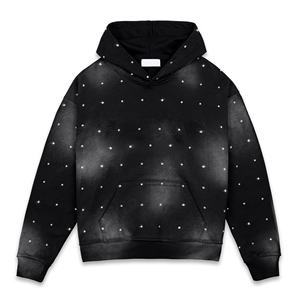 Sudadera con Capucha para Hombre 100% Algodón, Invierno, Alta Calidad, Estampado de Diamantes de Imitación, Transpirable, Talla Personalizada 6XL, Logotipo Frontal OEM - Product Image 1