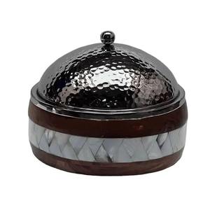 Venta al por mayor de cazuelas redondas de acero inoxidable hechas a mano de estilo árabe de lujo incluye suministros de olla caliente de metal redondo para Chapati - Product Image 2