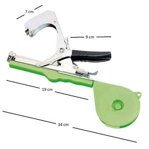 Kit completo di pinze di legatura manuale per viti e piante da giardino 10,000 graffette e nastri in PVC nei colori verde/rosso/blu - Product Image 2