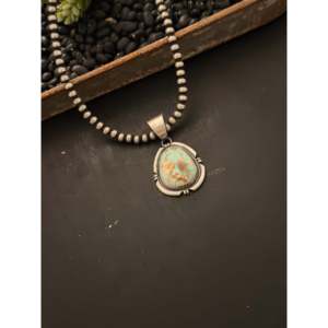 Pendentif Randy Billy Royston avec turquoise et technologie d'incrustation en argent sterling - Product Image 3
